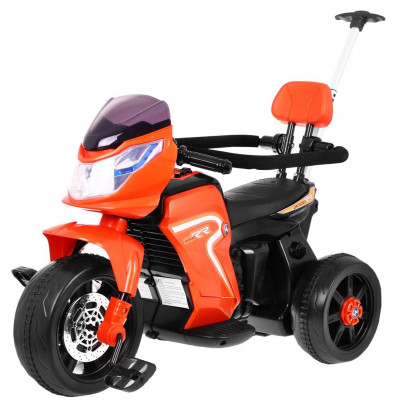 Elektrická motorka s ovládaciou tyčou - oranžová